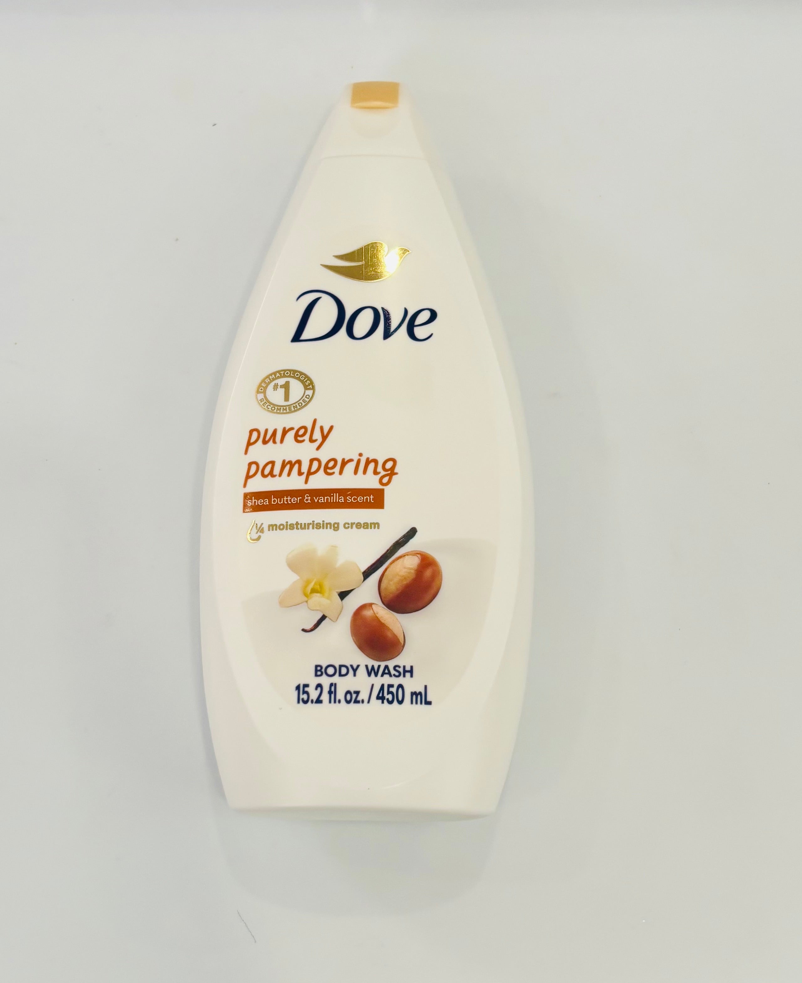 Dove Purely Pampering Body Wash 450ml – Shea Butter & Vanilla Moisturizing Shower Gel with ¼ Moisturizing Cream