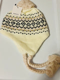 Cute Knit Winter Hat with Pom Pom & Braided Tassels – Soft Warm Beanie for Kids & Toddlers