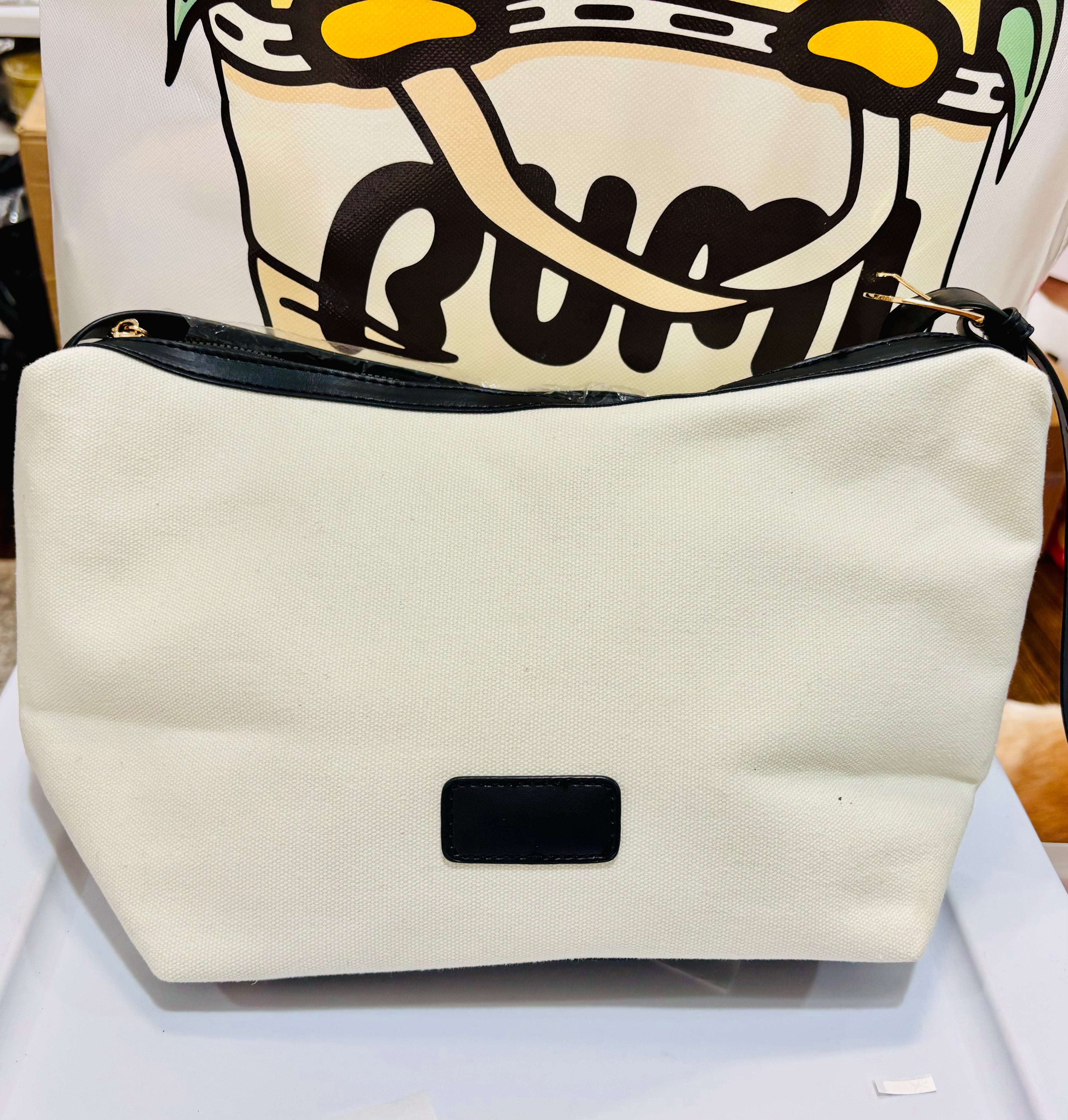 Canvas Crossbody Makeup Bag – Travel Cosmetic Shoulder Bag