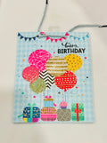 Happy Birthday Gift Bag – Colorful Party Gift Packaging with Balloons Design
