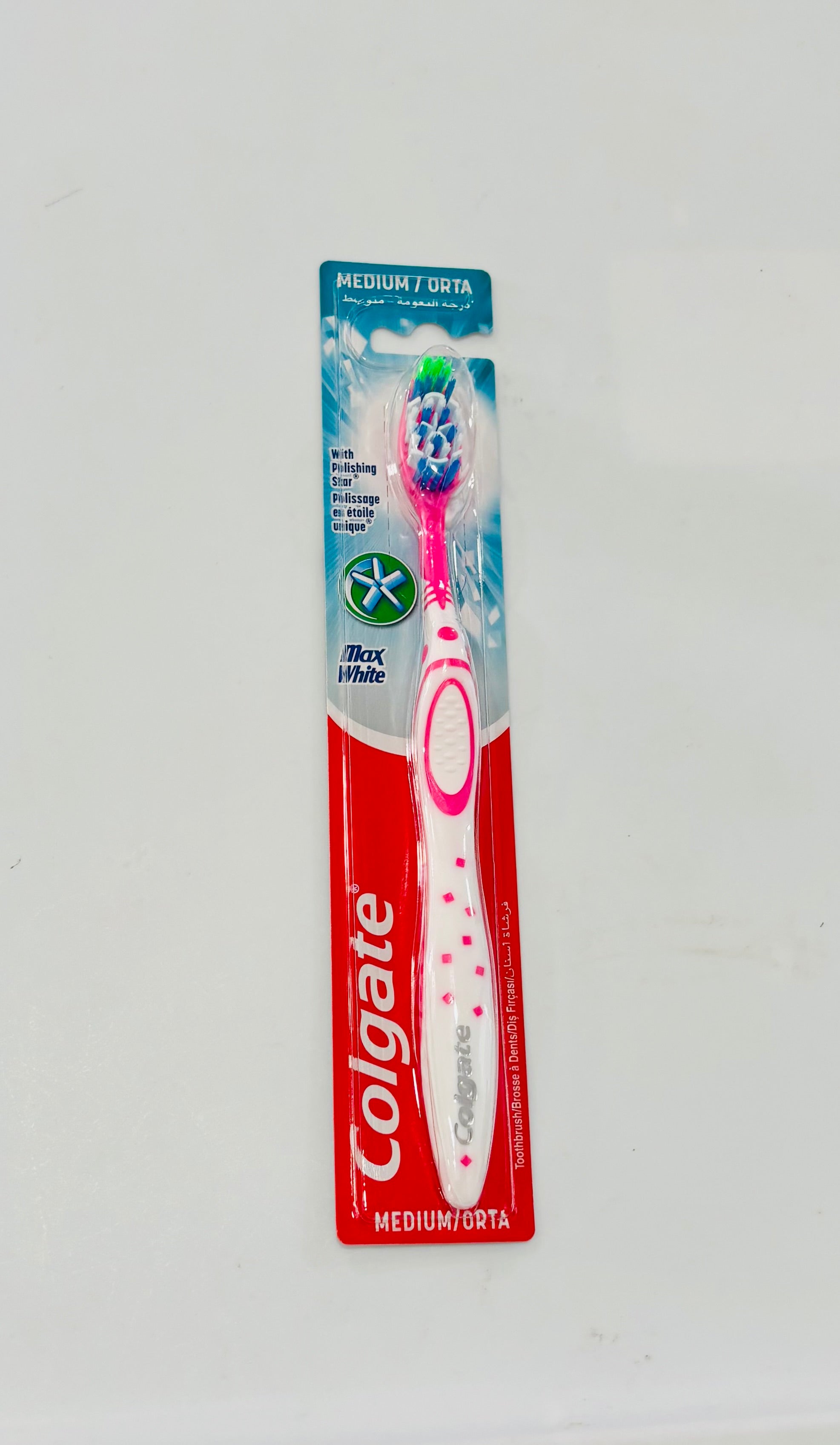 Colgate Max White Medium Toothbrush – Polishing Star Bristles