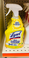 Lysol All Purpose Cleaner Spray – Multi-Surface Disinfectant, Lemon Scent (3-in-1)