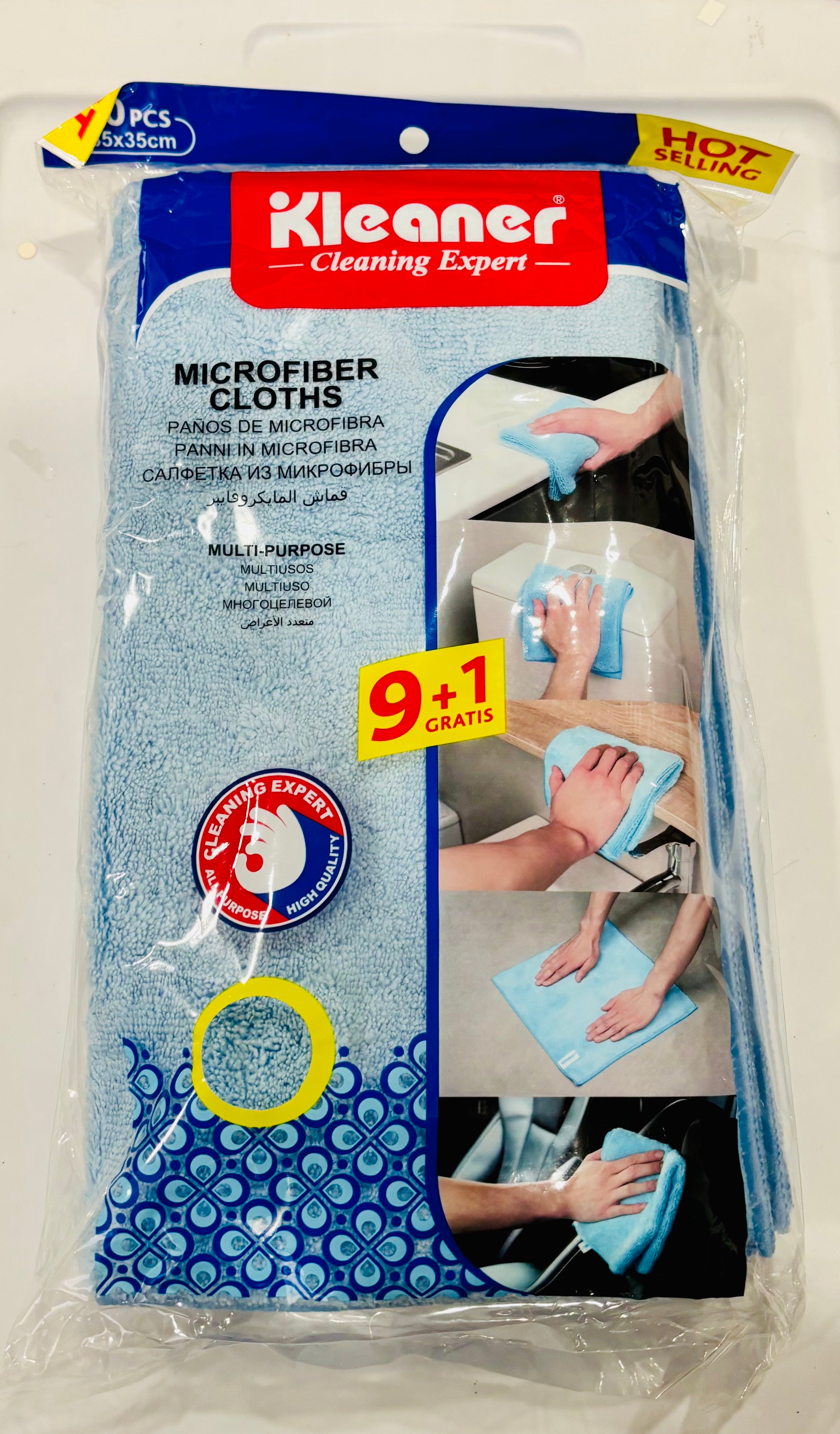 Kleaner Microfiber Cleaning Cloths – Multi-Purpose Reusable Cleaning Towels (10 Pack)