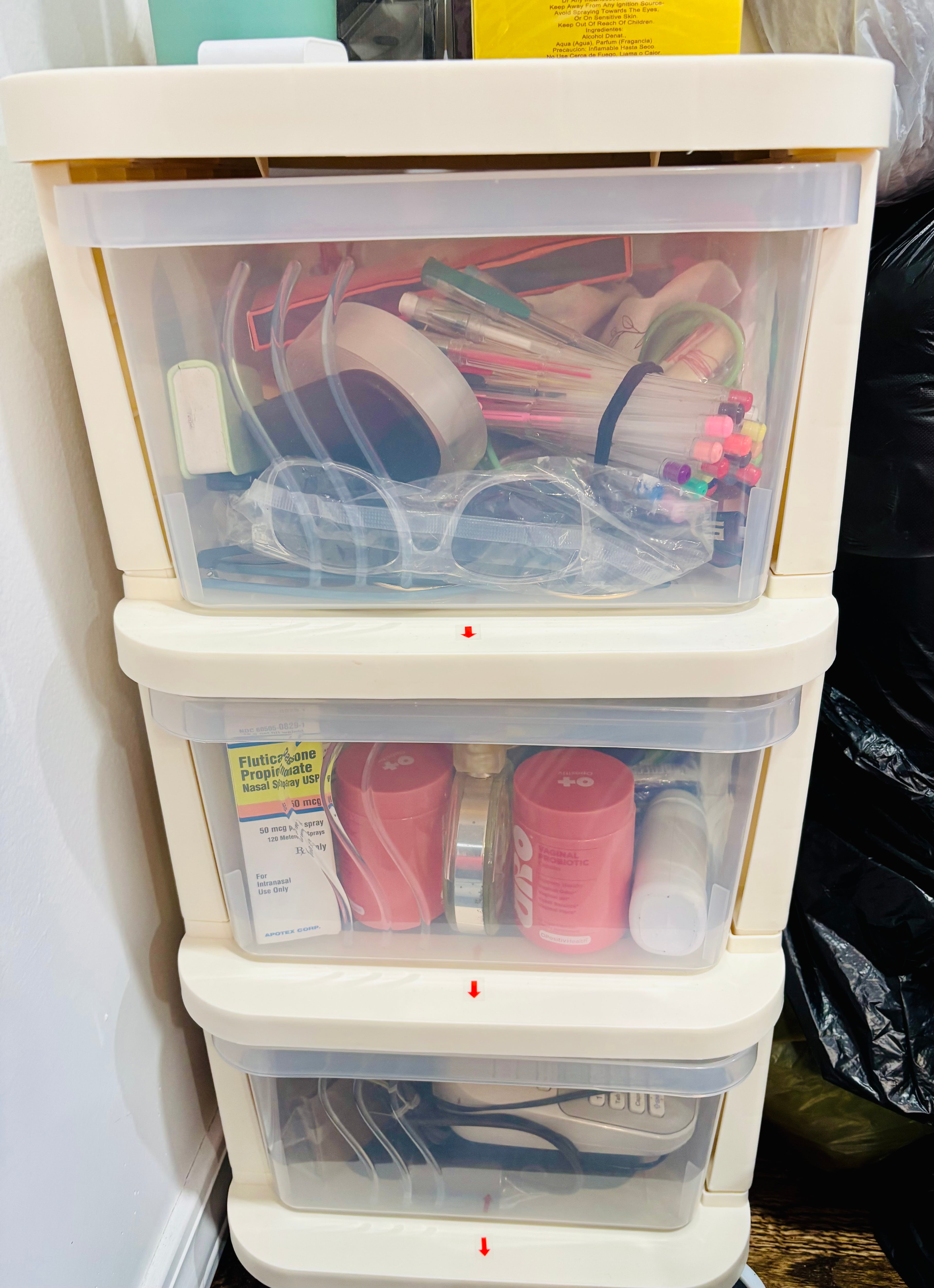 3 Tier Plastic Storage Drawers – Organizer Cabinet for Home, Office, Dorm