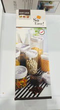 Easy Lock Airtight Food Storage Container – Kitchen Dry Food Storage Jar for Pasta, Beans, Coffee & Snacks