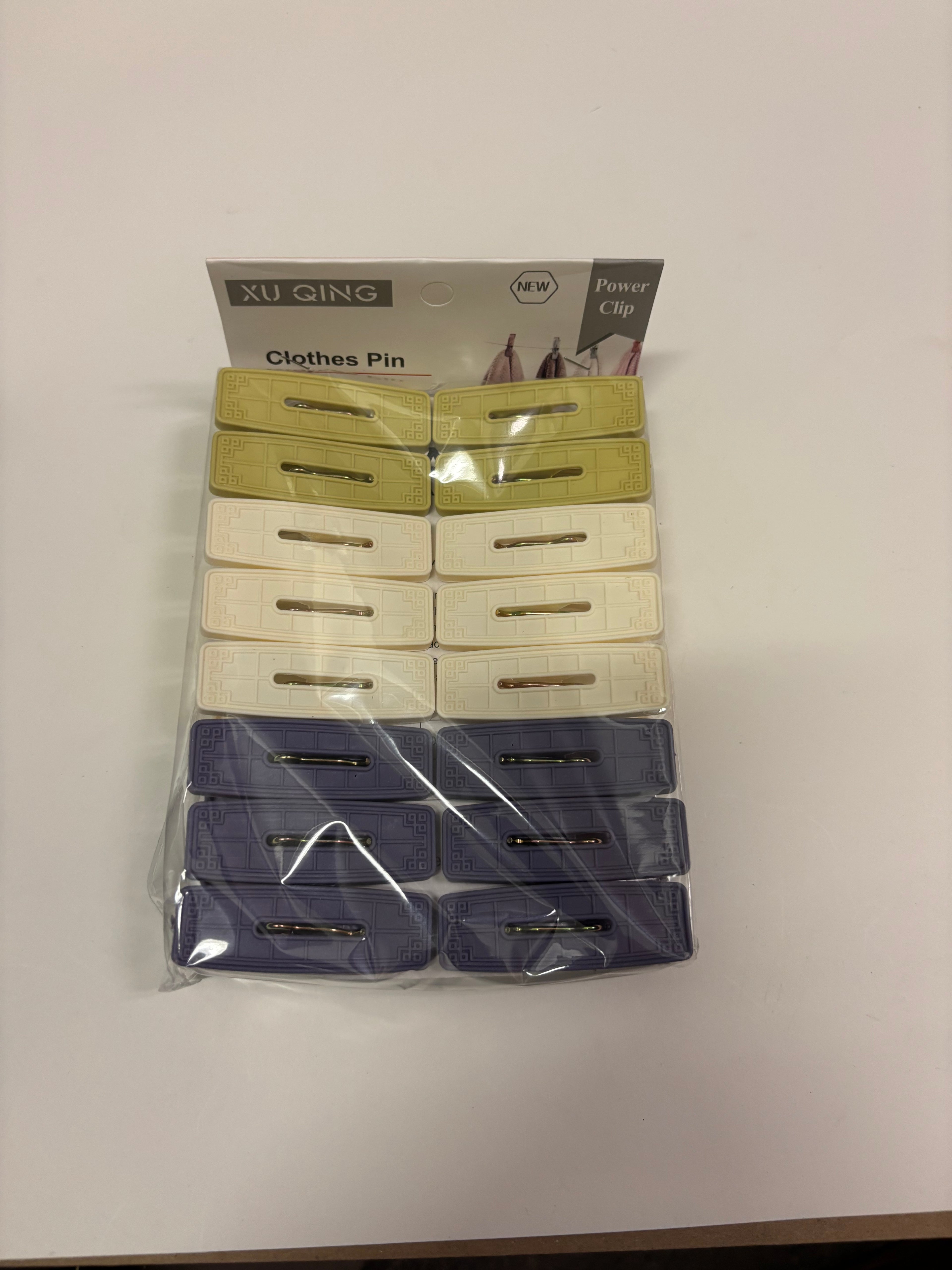 Plastic Clothes Pins – Heavy Duty Laundry Clips (12 Pack)