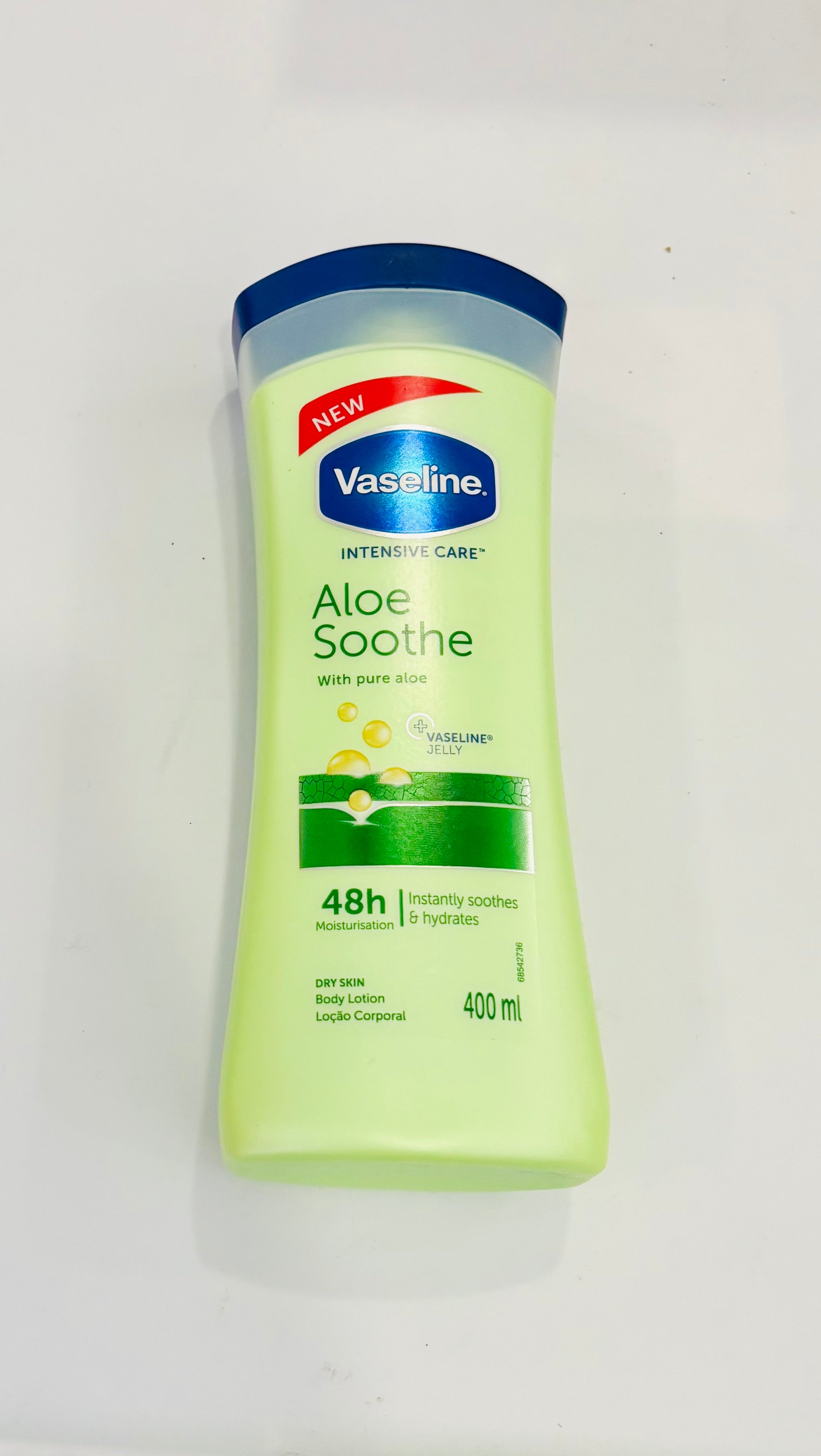 Vaseline Aloe Soothe Body Lotion 400mL – 48H Hydration with Pure Aloe