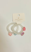 Cute Spiral Hair Ties with Charms – Phone Cord Style Hair Ties for Women & Girls (3 Pack)