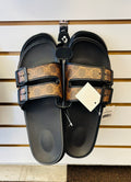 Double Strap Slide Sandals – Adjustable Buckle Casual Comfort Slippers