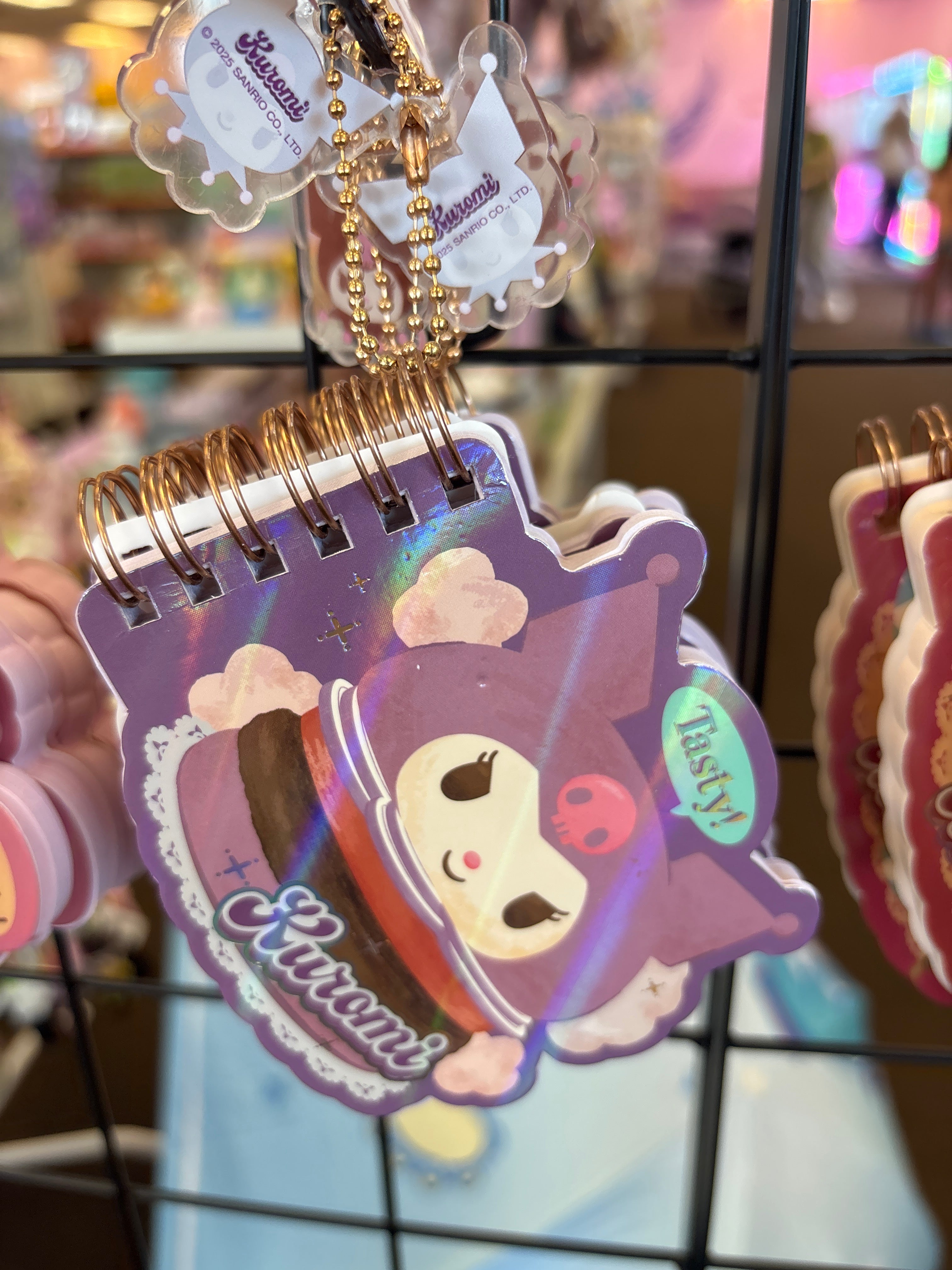 Sanrio Mini Spiral Notebook Keychain – Cute Pocket Memo Book with Charm