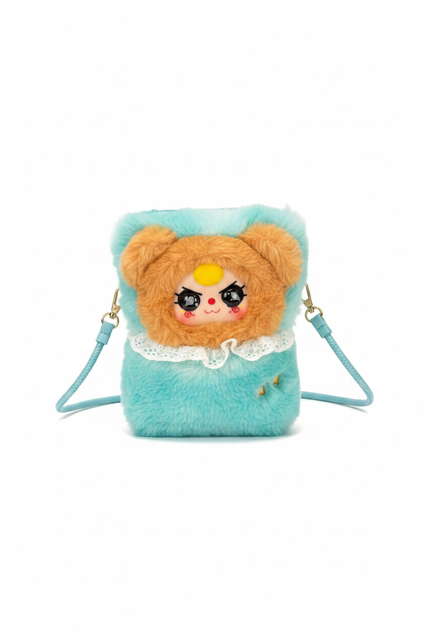 Baby Three Plush Phone Crossbody Bag – Cute Character Mini Purse