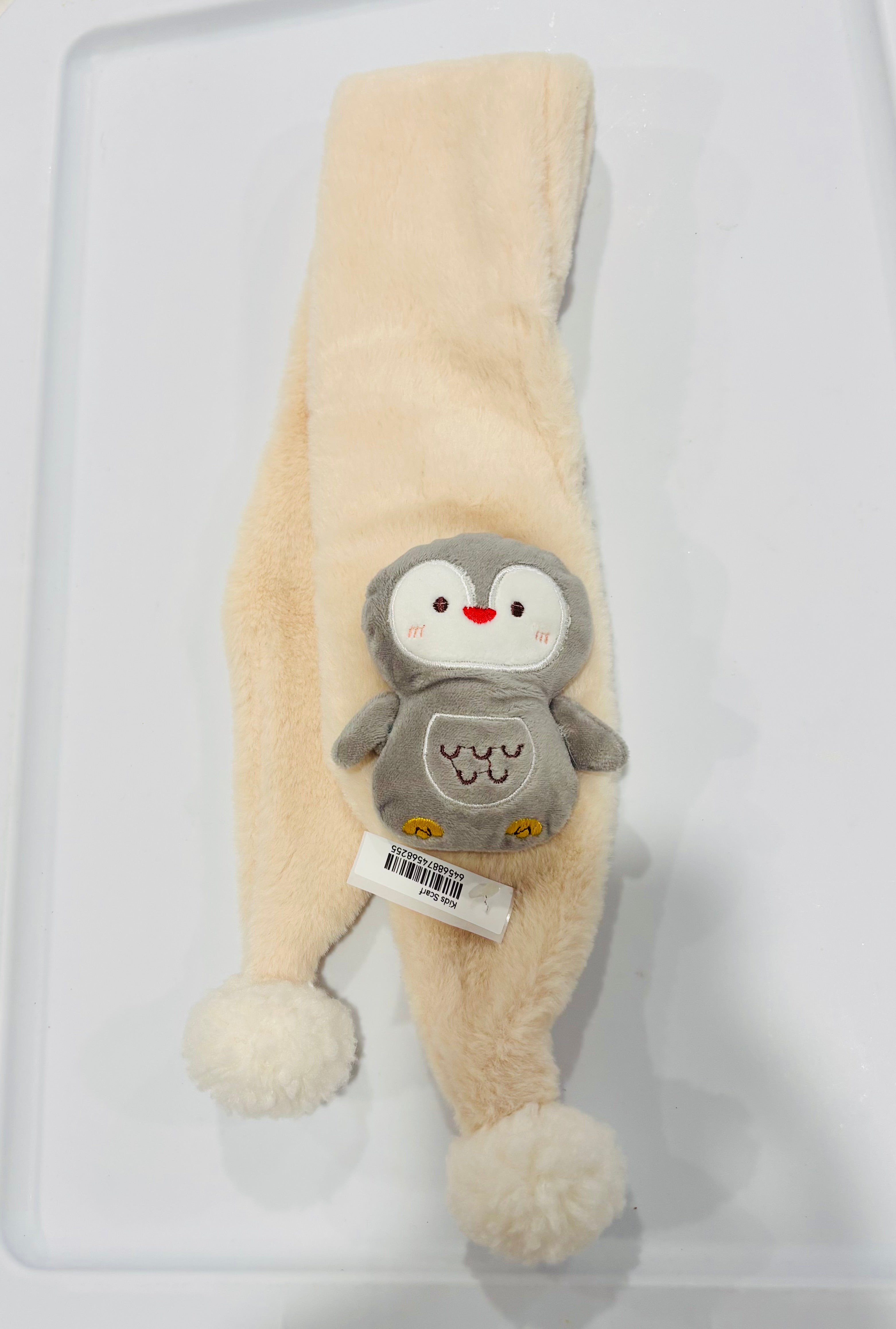 Kawaii Plush Winter Scarf – Soft Cute Animal Neck Warmer for Cold Weather