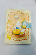 Cute Bear Locking Diary Notebook – Honey Lemon Curd Kawaii Journal with Magnetic Closure