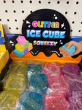 Glitter ice cube squeeze