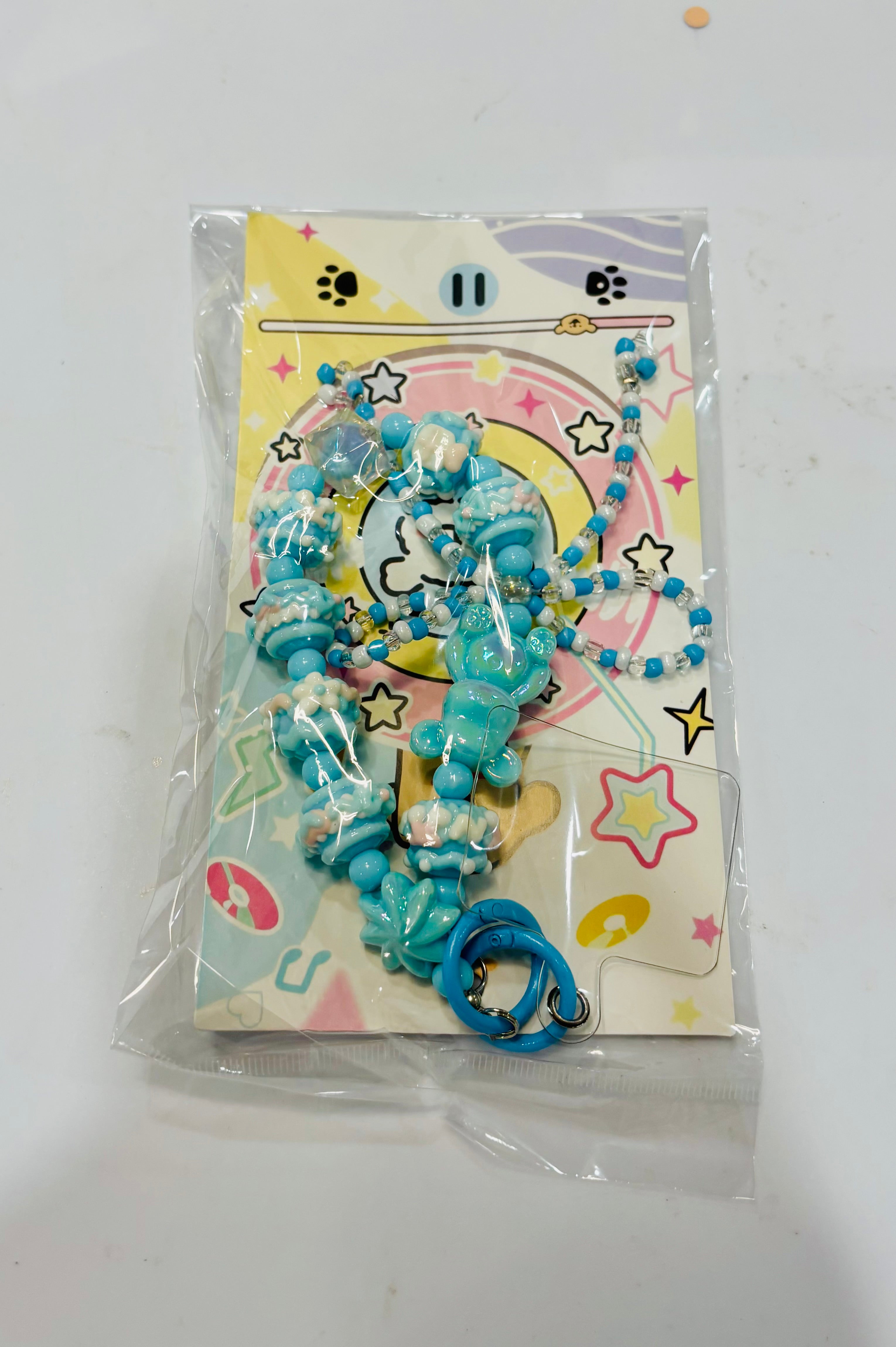 Cute Kawaii Beaded Keychain Phone Charm Bracelet Keychain Gift