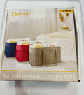 Reusable Storage Tote Bag – Fabric Utility Organizer with Handles (2 Pack)