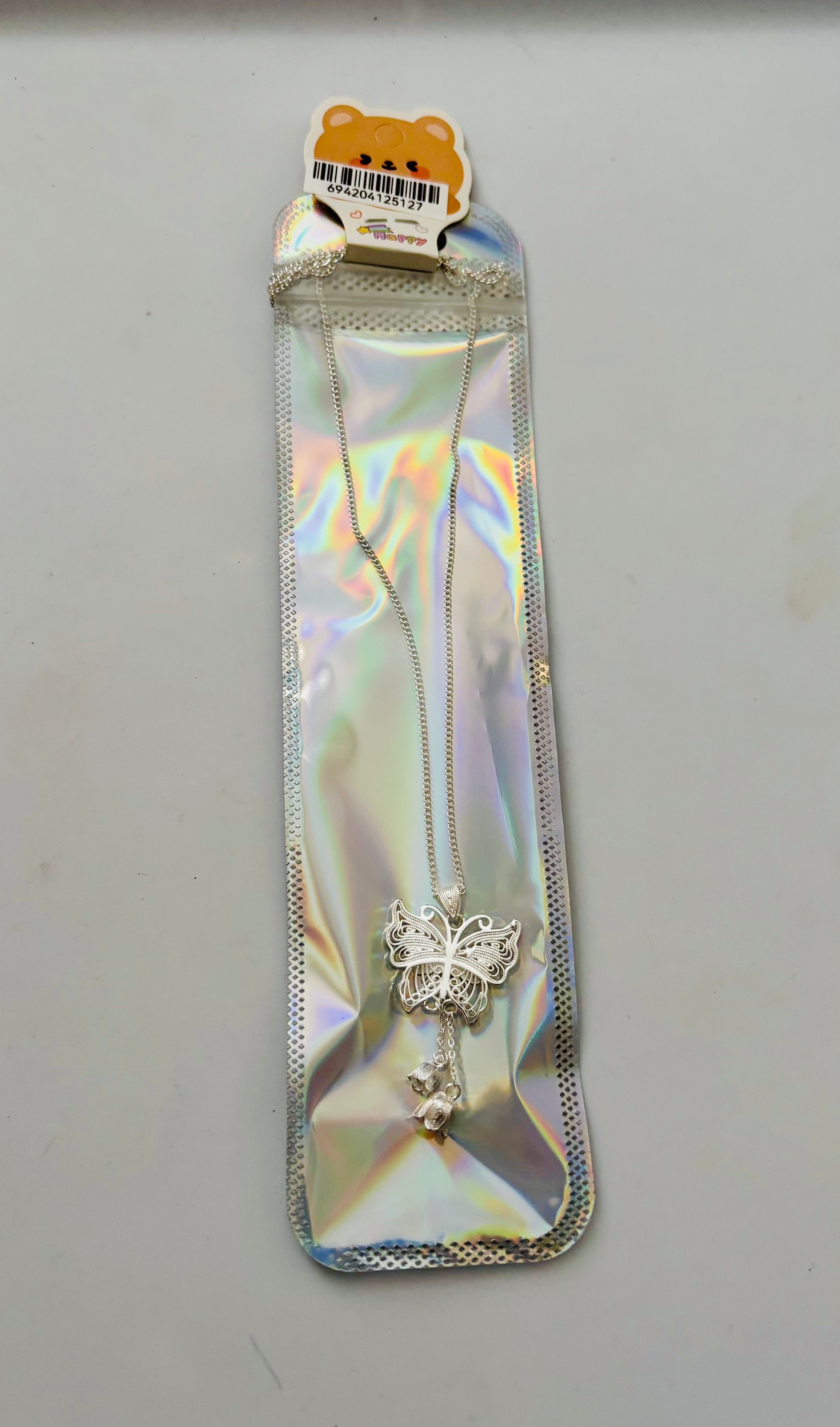 S925 Sterling Silver Butterfly Pendant Necklace – Elegant Cute Jewelry Gift