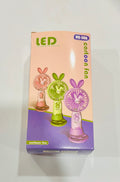 LED Cartoon Fan – Cute Bunny USB Desk Fan with Light
