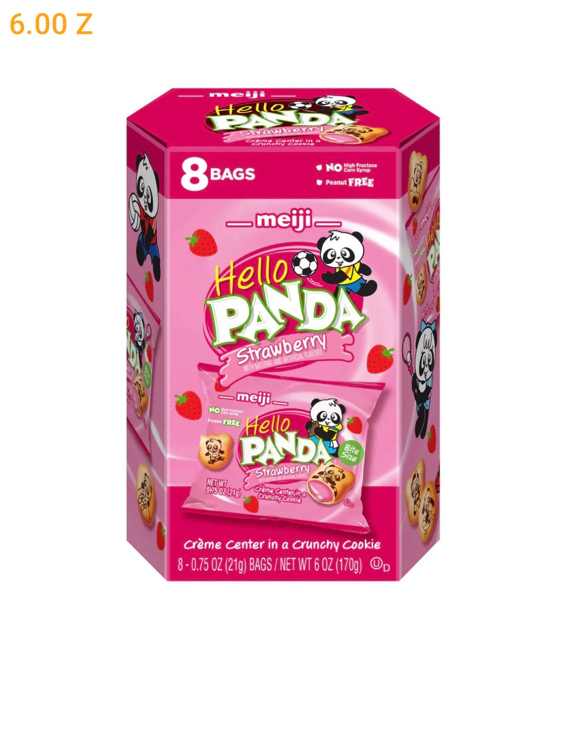 Panda Strawberry Cookies 8 bags