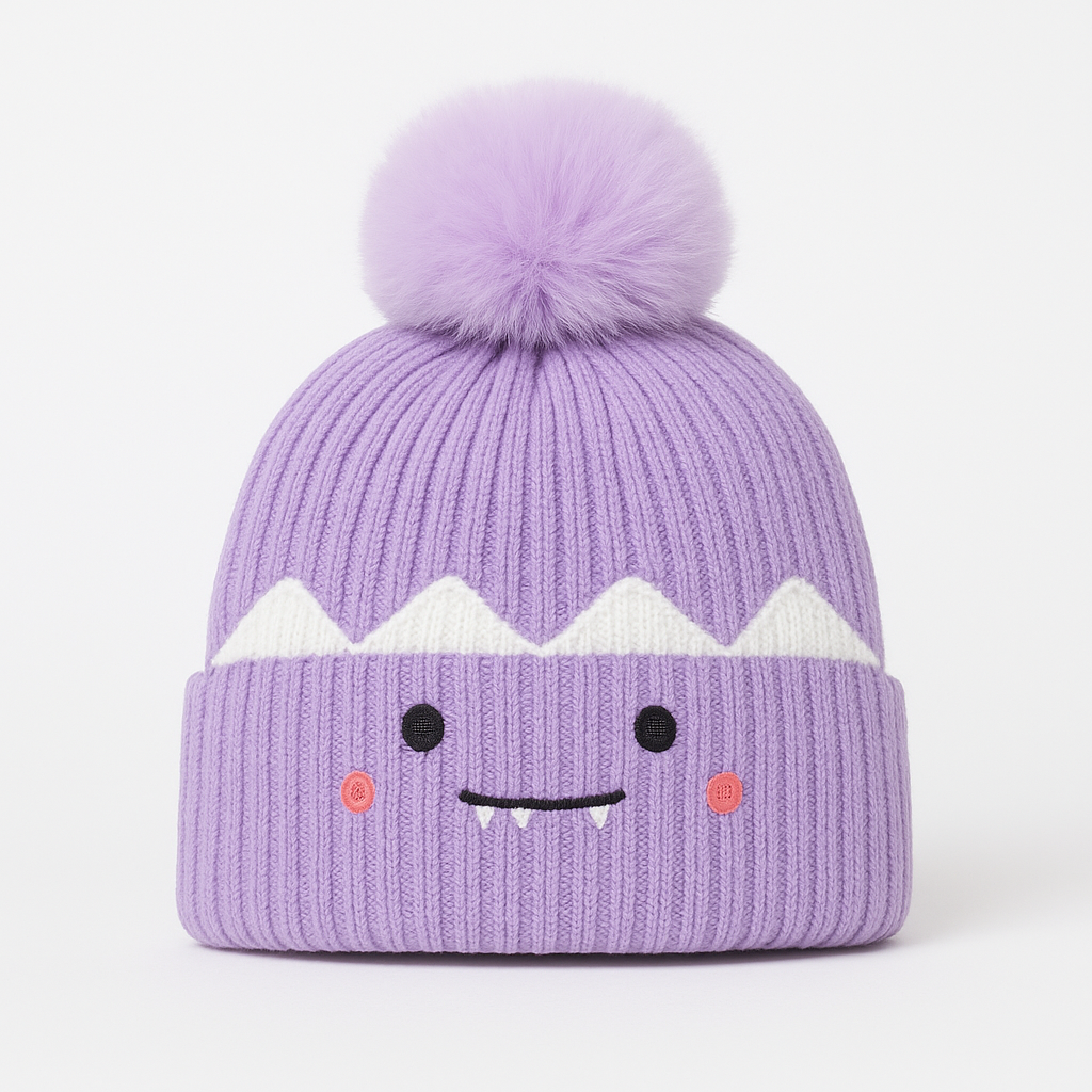 Cozy Critter Pom-Pom Knit Beanie Collection – 6 Adorable Styles for Kids (Age 2–12)