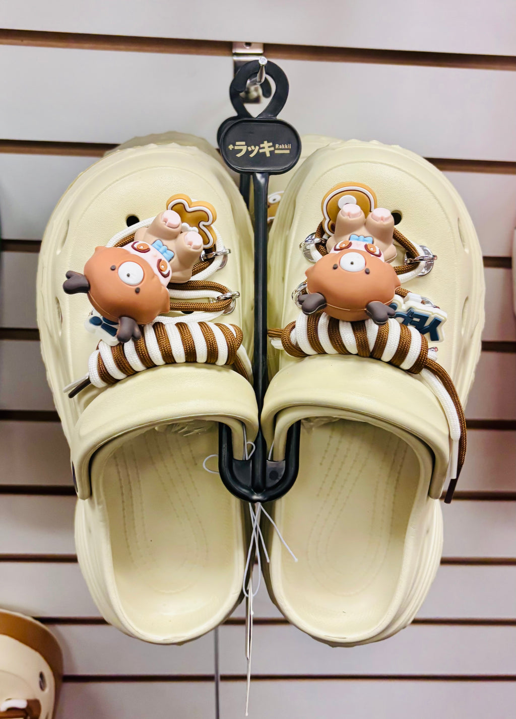 Clawmii Bear Charm Clog Slippers – Cute Cartoon Crocs Style Sandals with Rope & Charms (Unisex)
