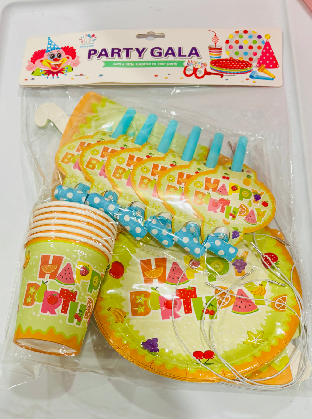 Party Kit – Birthday Party Set (Plates, Cups, Candles, Decorations)