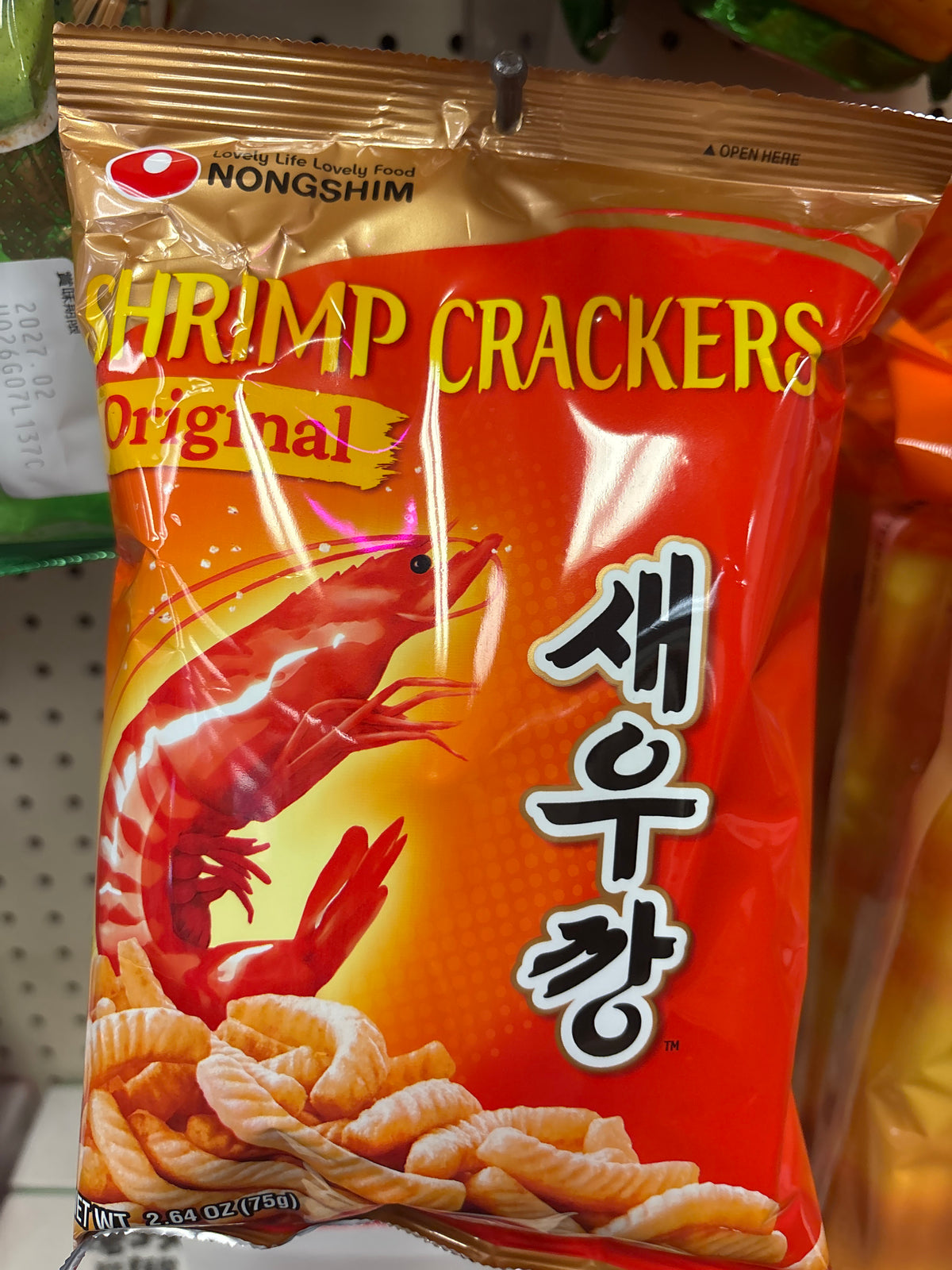 Nongshim Shrimp Crackers Original – Korean Shrimp Chips (75g)