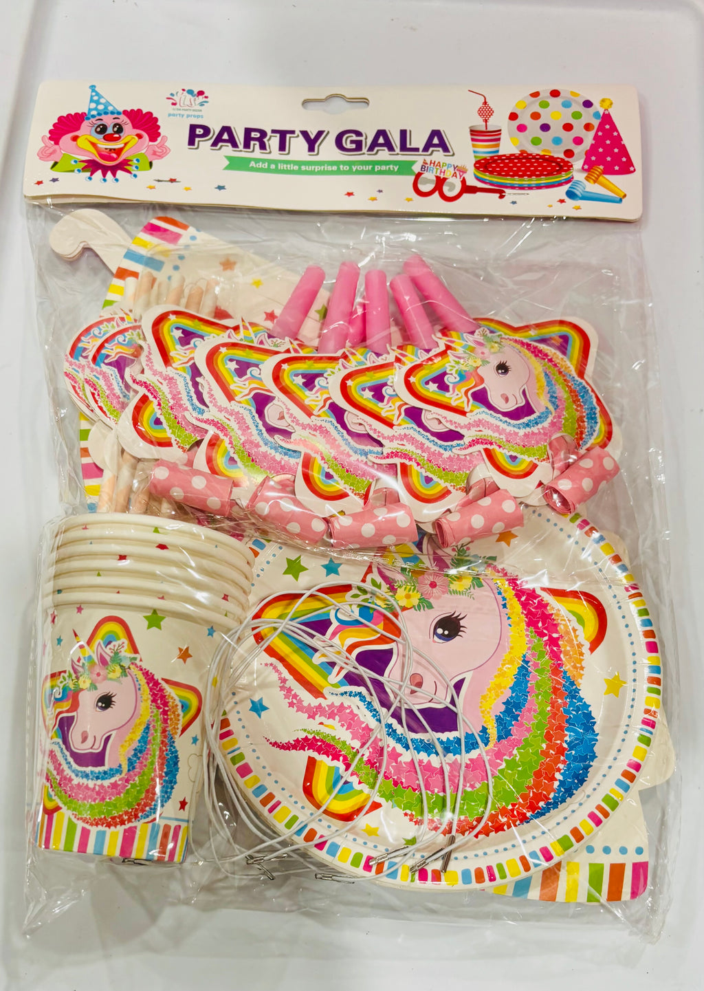 Party Kit – Birthday Party Set (Plates, Cups, Candles, Decorations)
