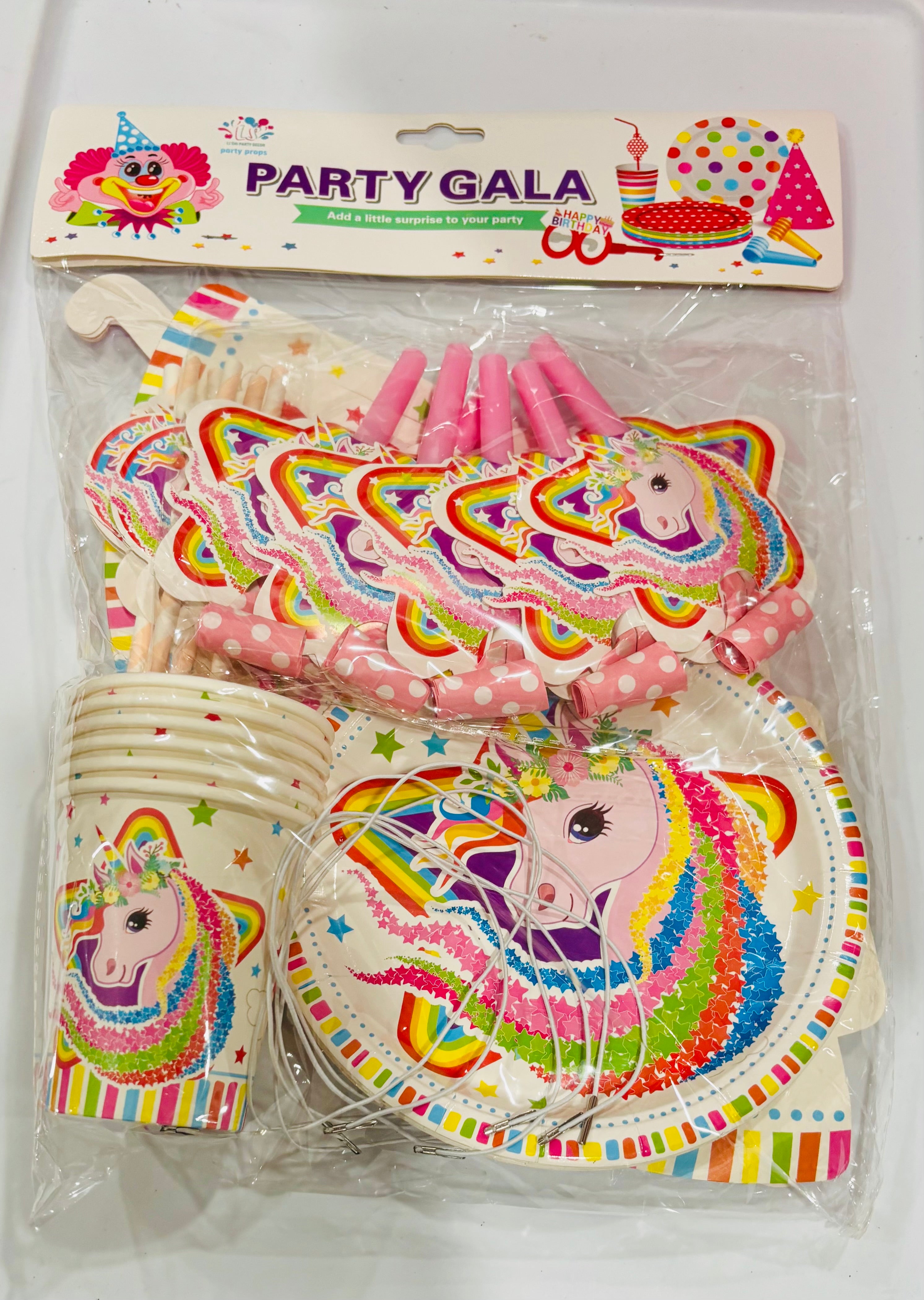 Party Kit – Birthday Party Set (Plates, Cups, Candles, Decorations)