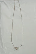 Sterling Silver Heart Necklace S925 Minimalist Heart Pendant Necklace Gift Jewelry for Women