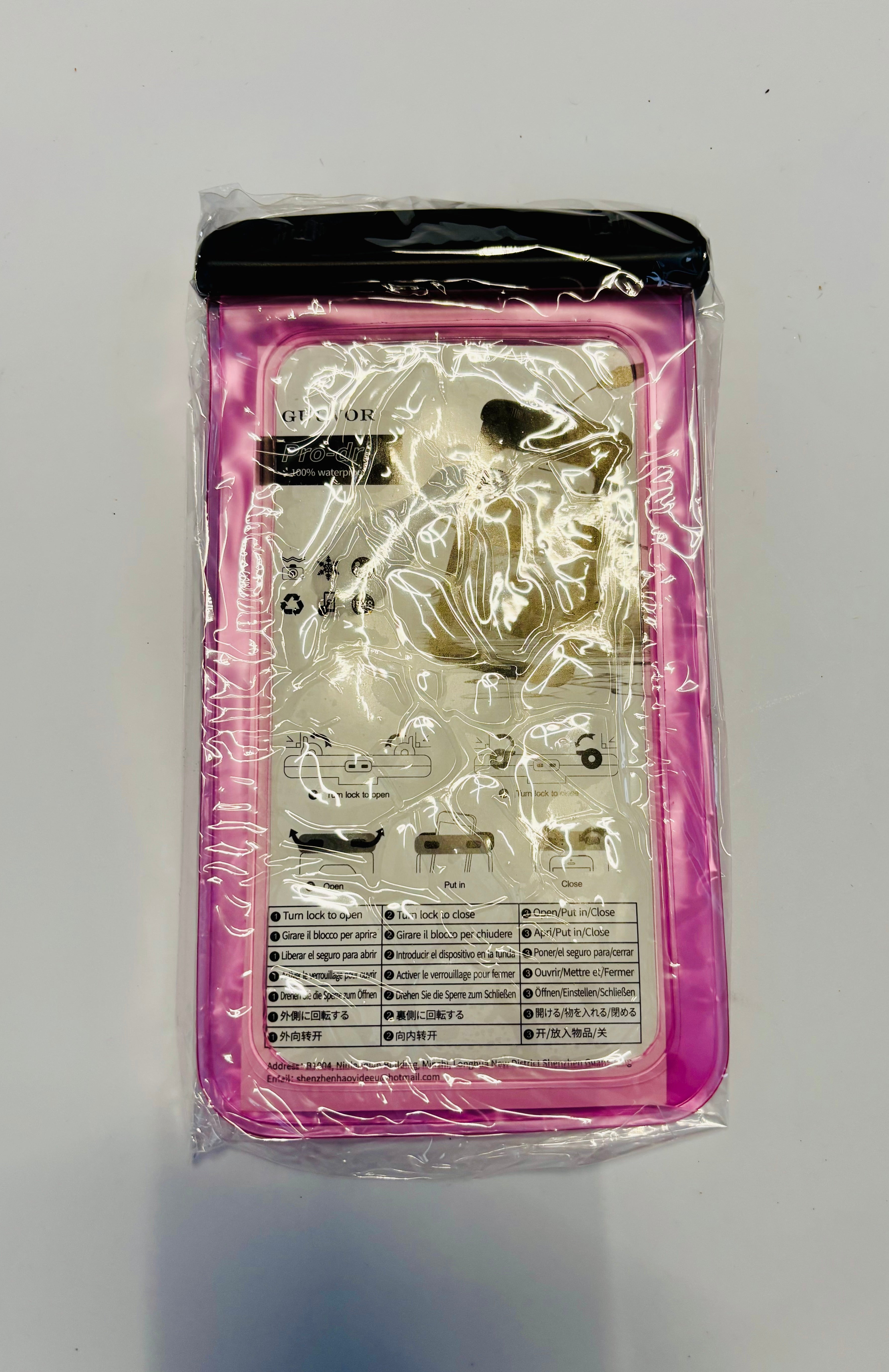 Waterproof Phone Pouch – Universal Dry Bag Case for iPhone & Android, Beach & Swimming (Pink)