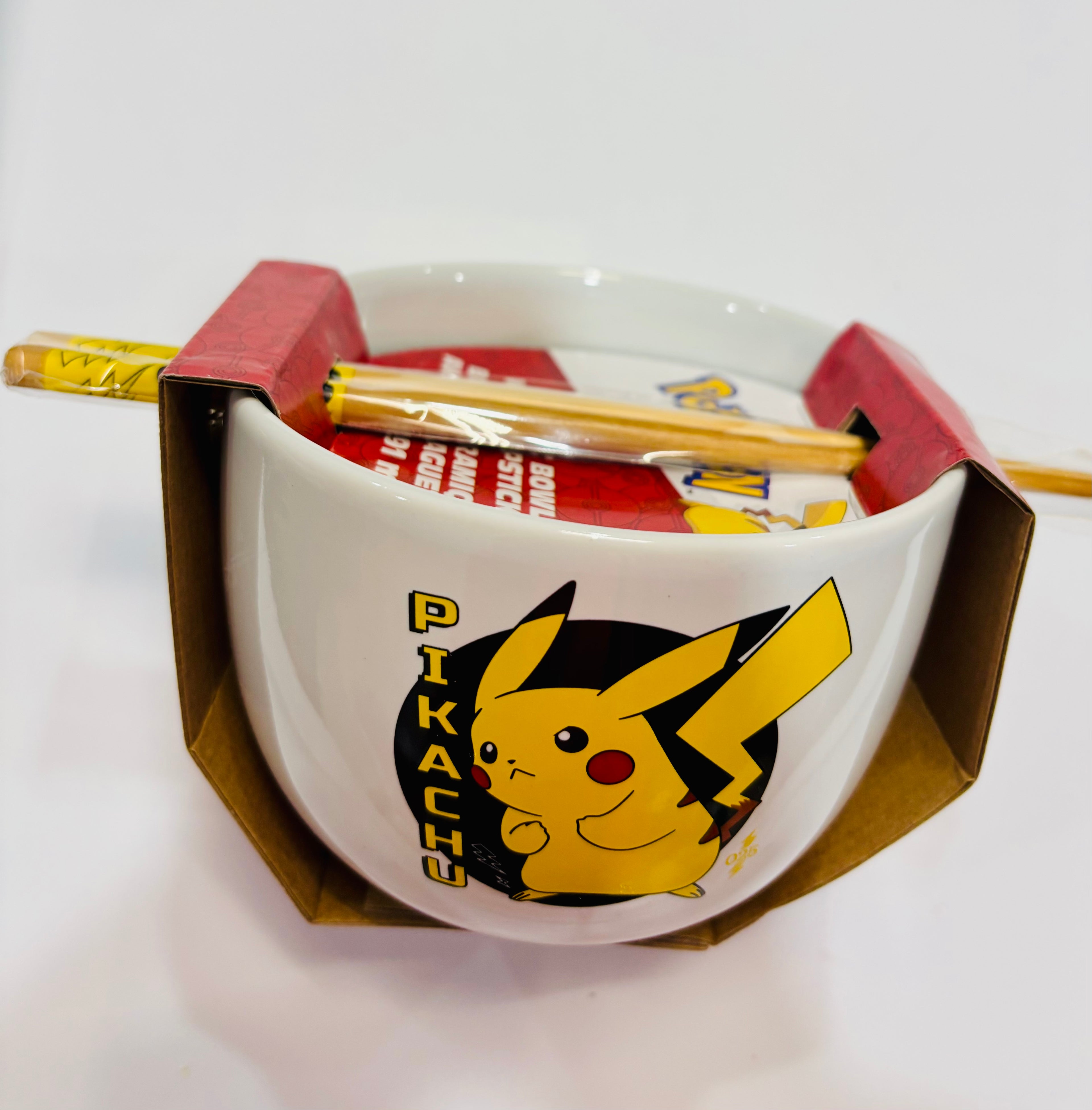 Cartoon Bowl with Chopsticks – Cute Anime Style Ramen & Rice Bowl Set