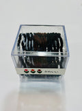 Thin Elastic Hair Ties Set – Soft Black & Brown Hair Bands in Storage Box
