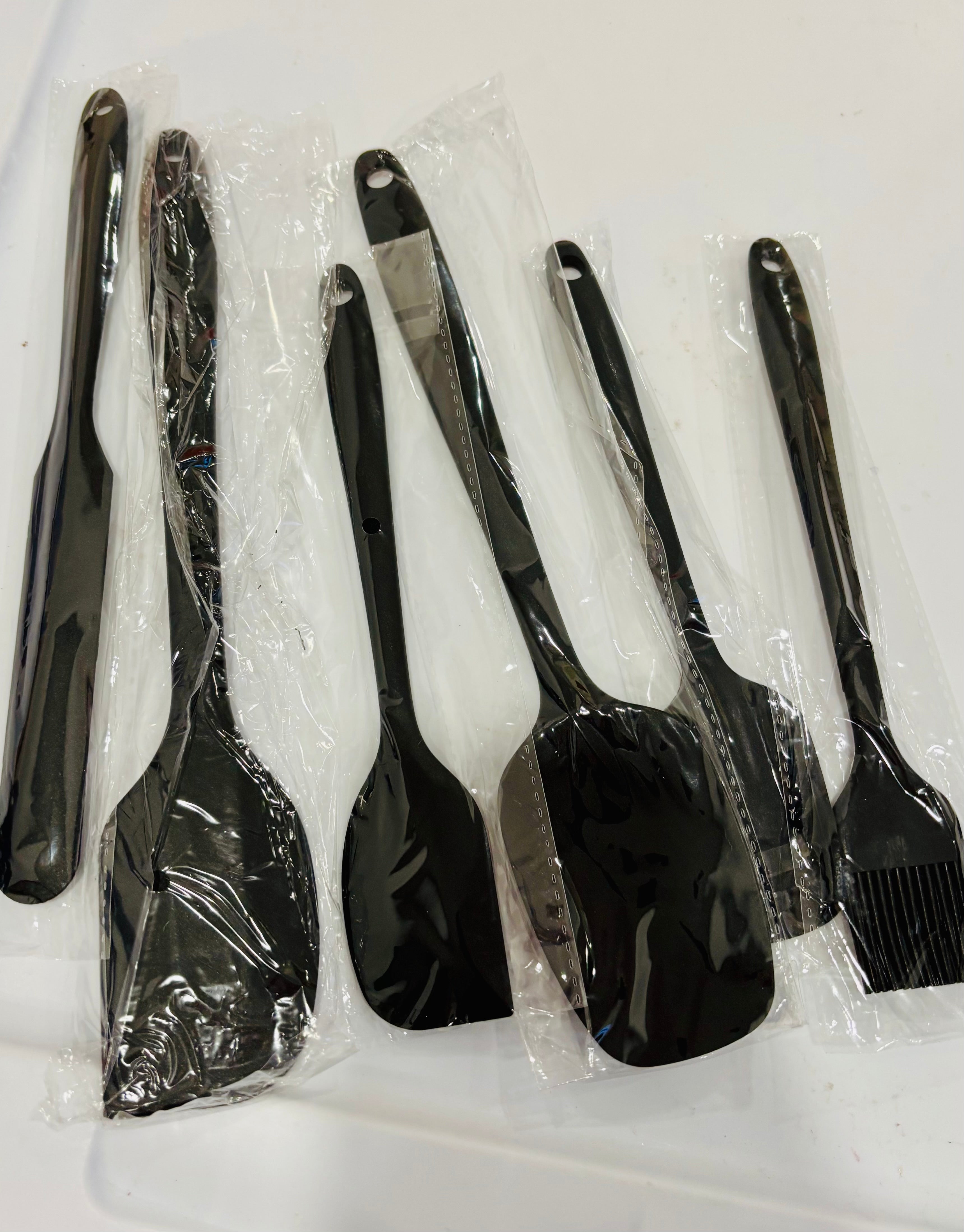 6-Piece Silicone Kitchen Utensil Set – Cooking Spatula & Brush Tool Set