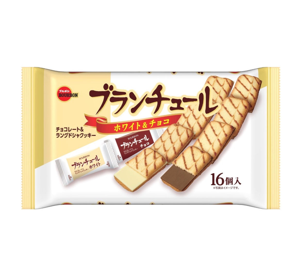 Bourbon Blanchul White & Chocolate Cookies – 16 Pieces
