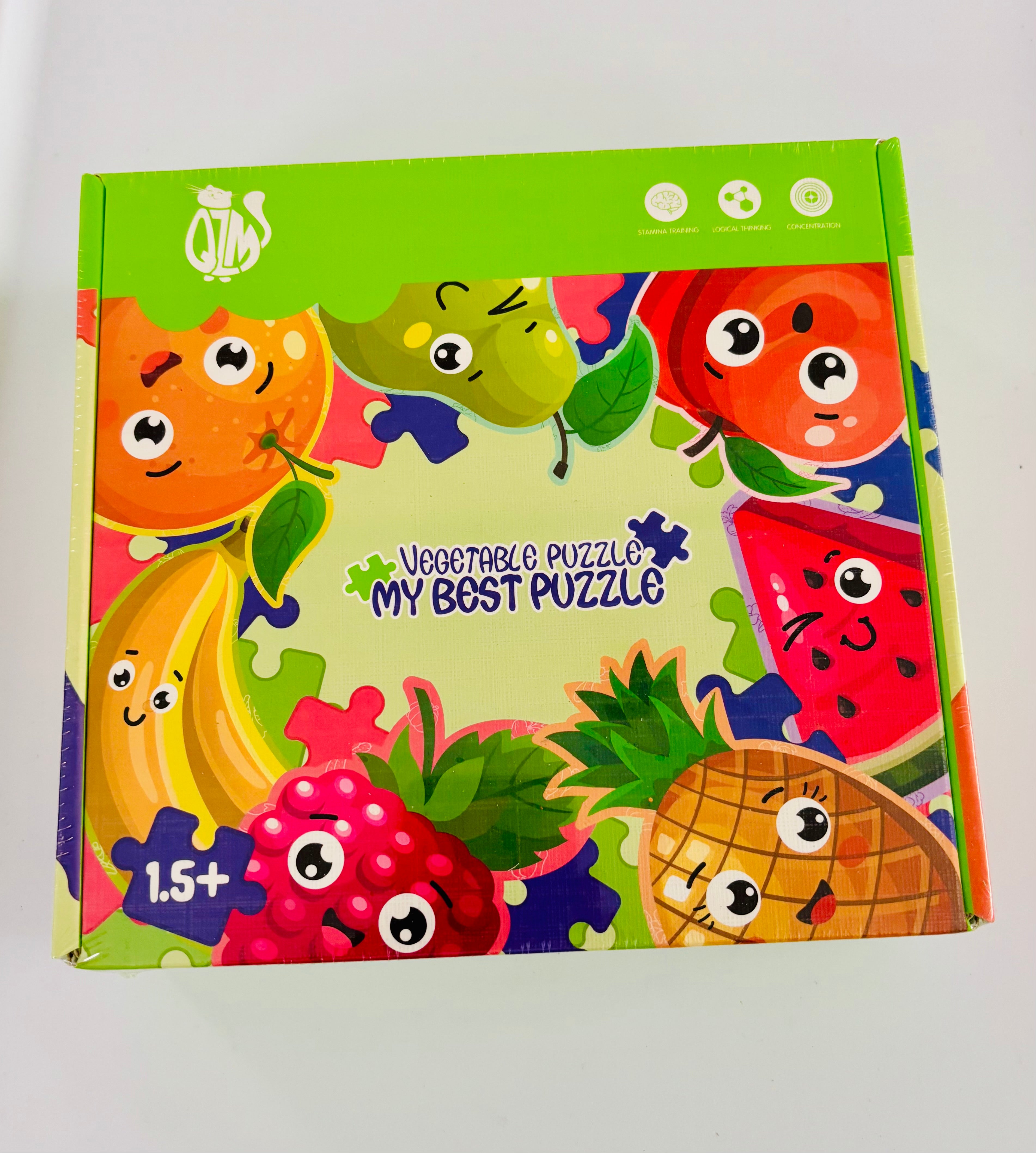Educational Kids Puzzle – Colorful Fruit & Vegetable Wooden Puzzle Toy