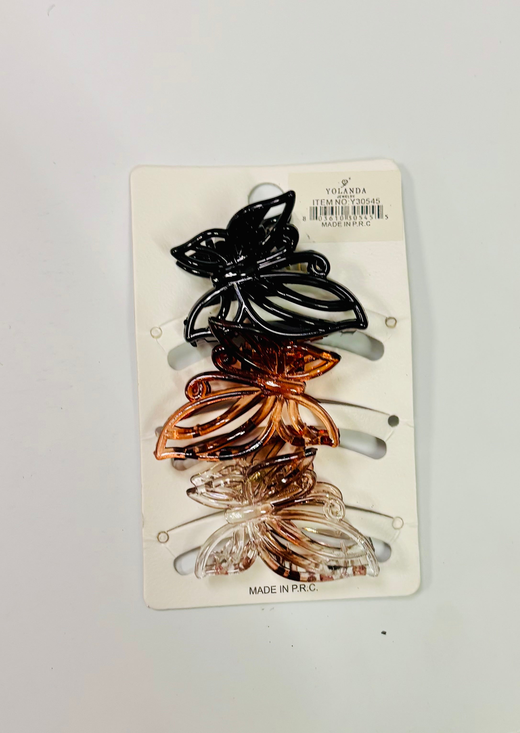 Butterfly Hair Claw Clip Set – Acrylic Butterfly Hair Clips for Women & Girls (3 Pack)