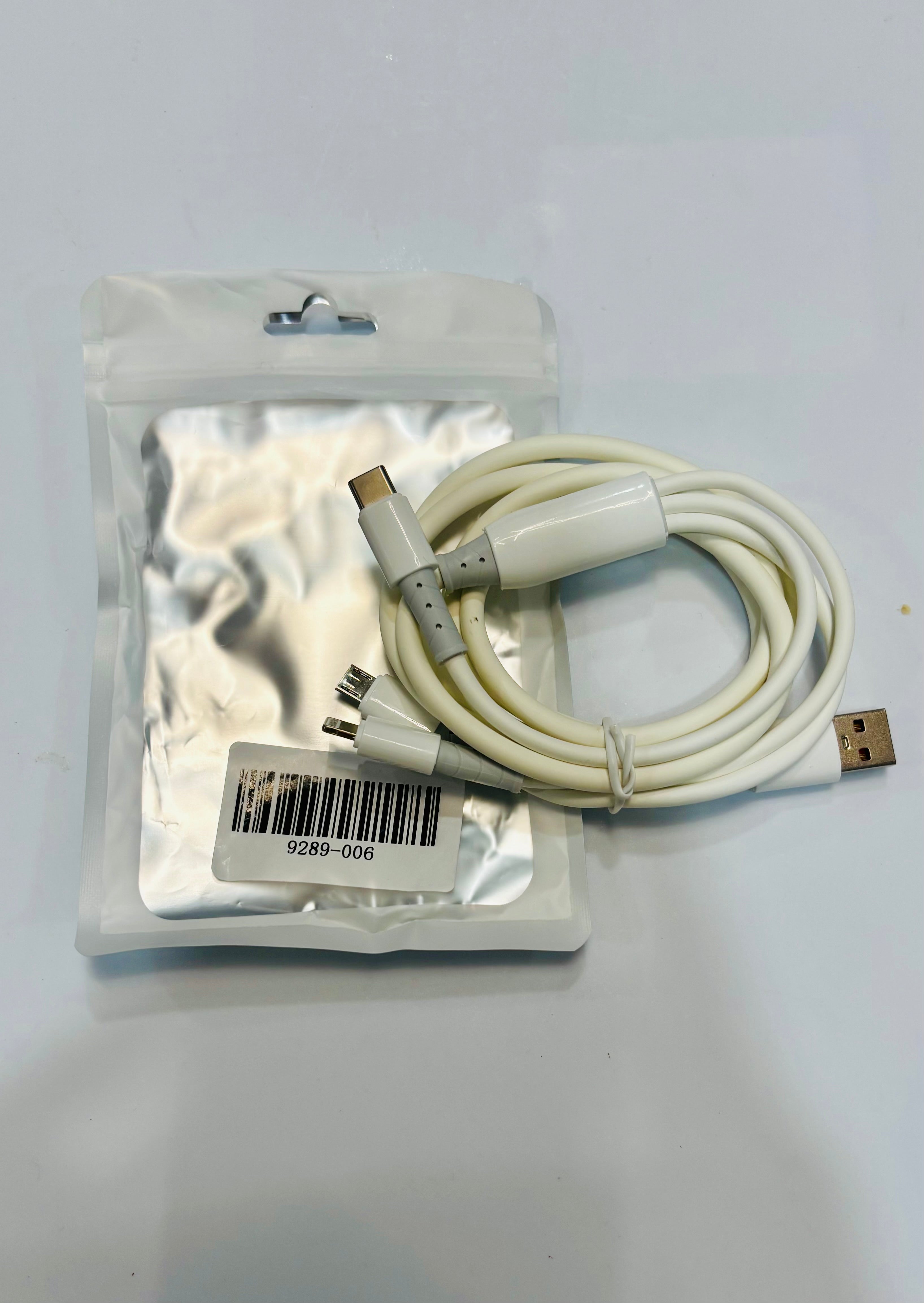 3-in-1 Multi Charging Cable – USB to Type-C, Lightning & Micro USB Fast Charging Cable