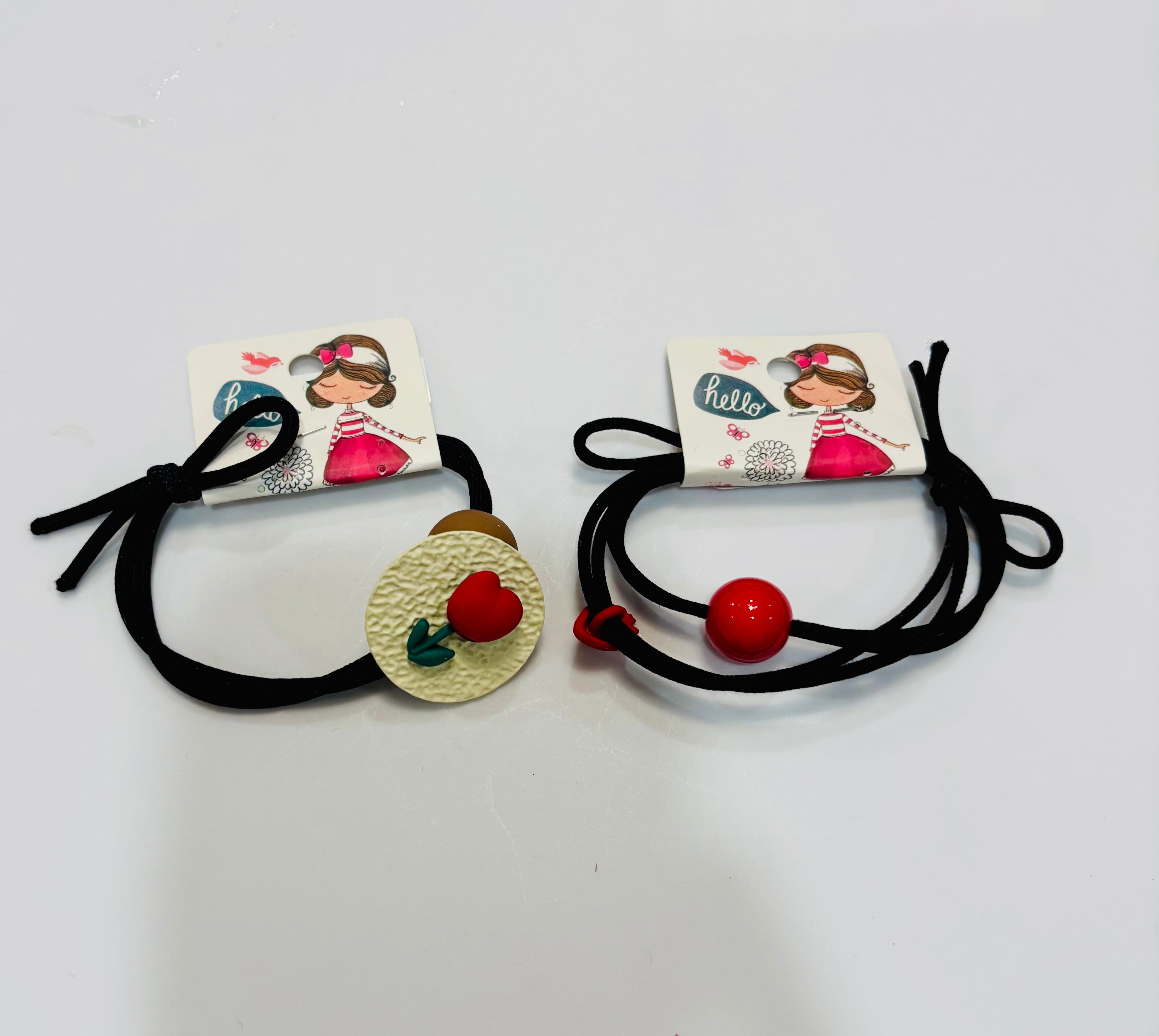 Cute Decorative Elastic Hair Ties – Soft Ponytail Holders for Women & Girls