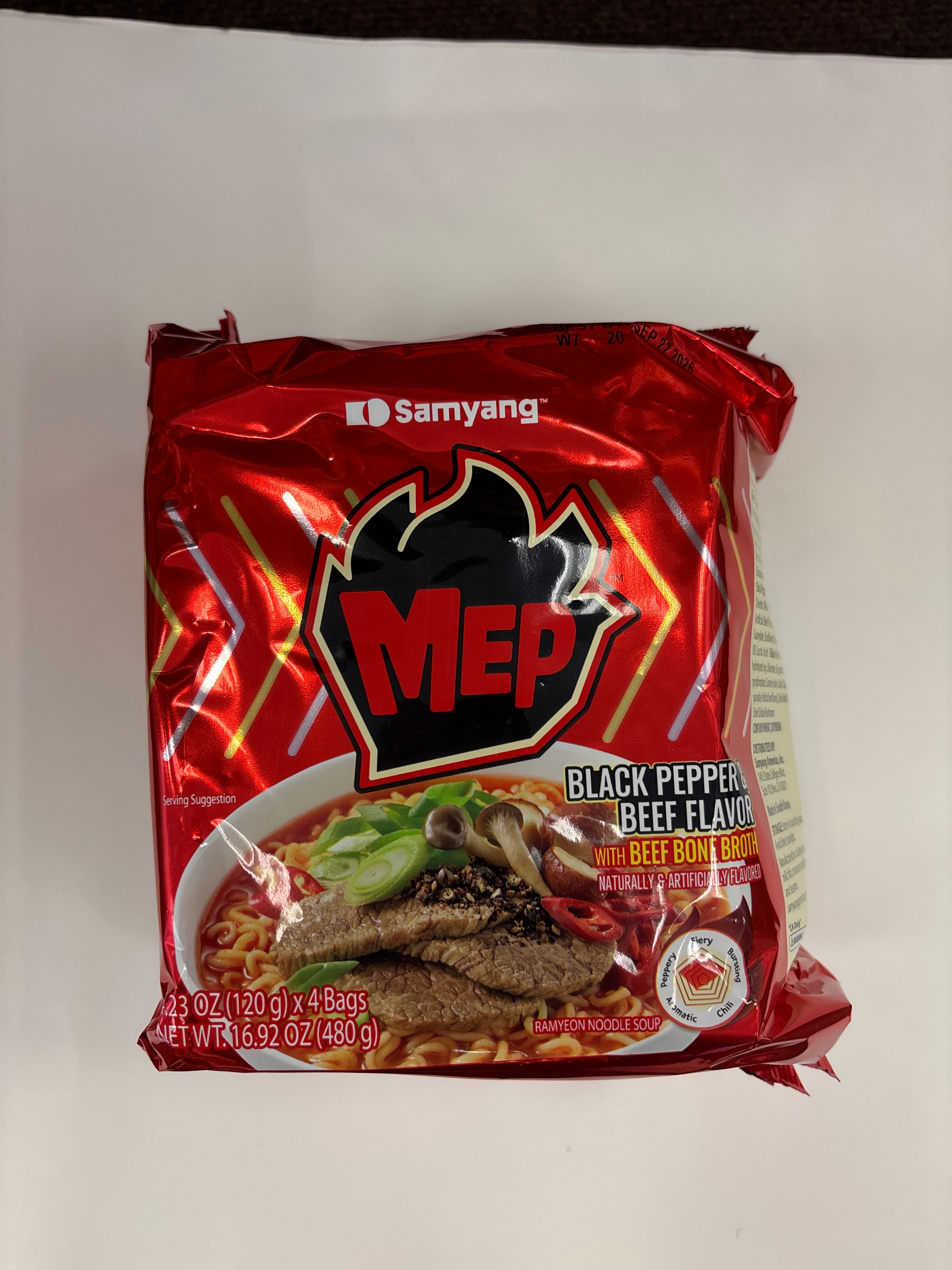 SamYang MEP Black Pepper Beef Noodles 4 bags