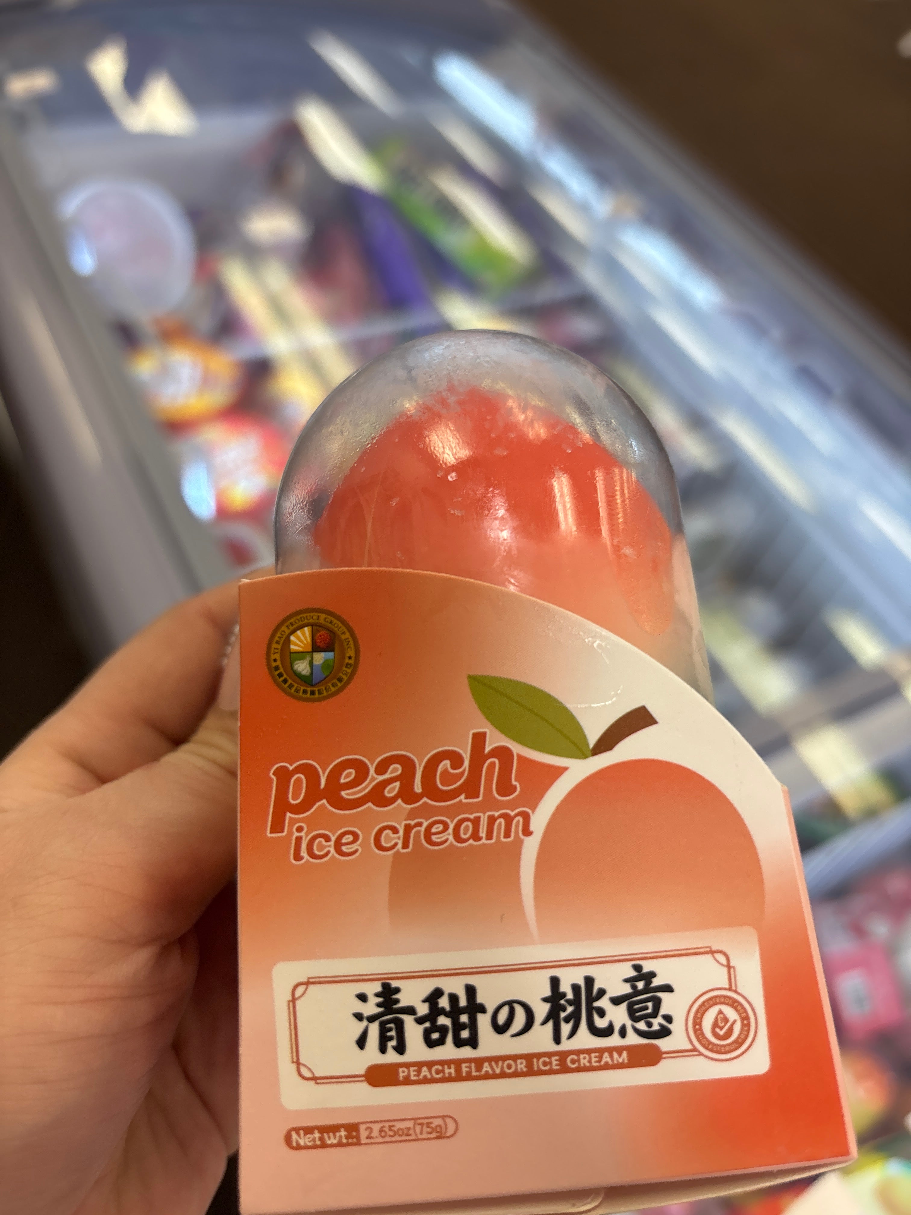 Peach ice cream
