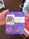 Pop up Greeting Card mini lavender and butterflies