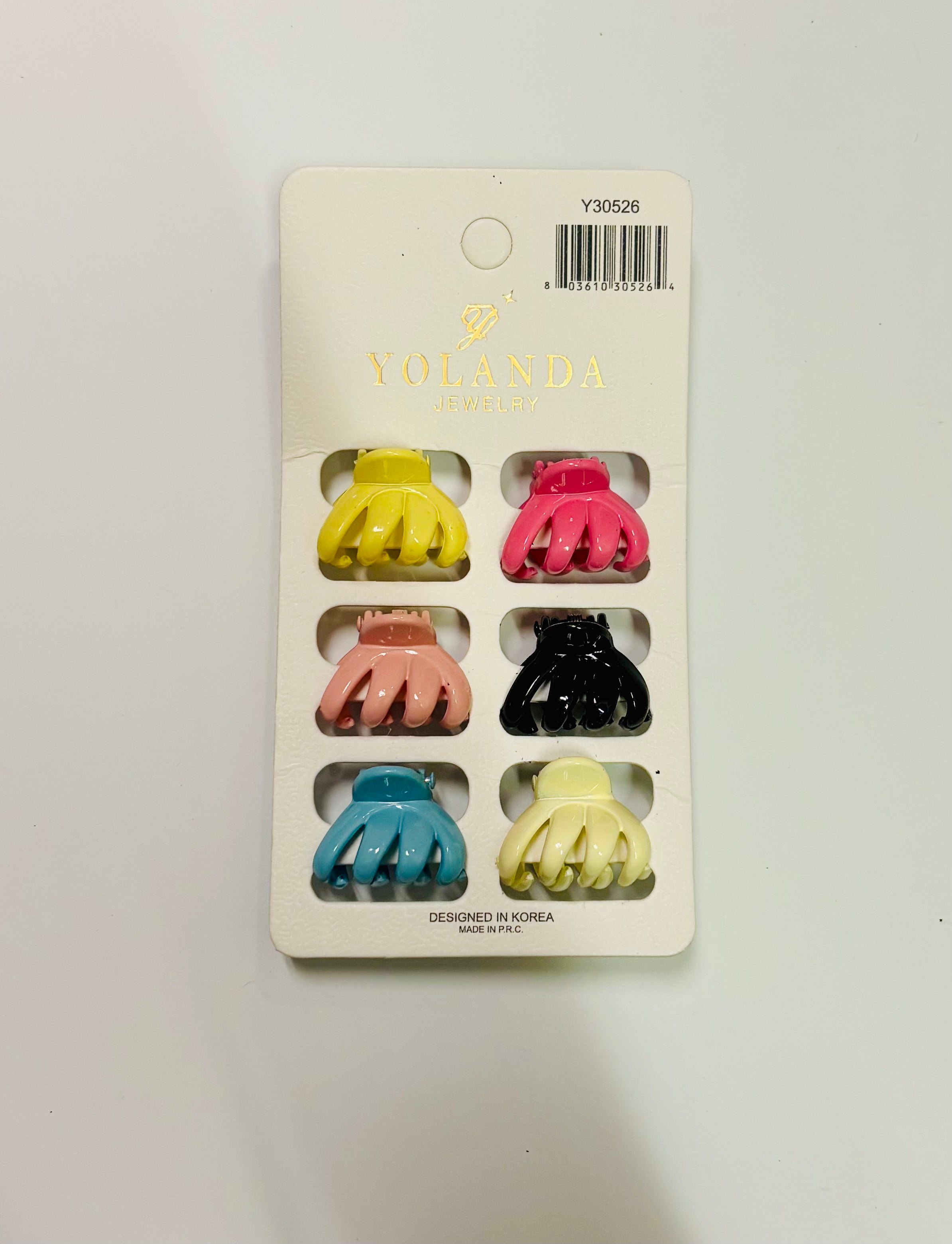 Mini Hair Claw Clip Set – Colorful Small Hair Claw Clips for Women & Girls (6 Pack)