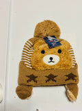 Kids Winter Bear Beanie Hat with Ear Flaps – Cute Plush Warm Knit Hat for Toddlers