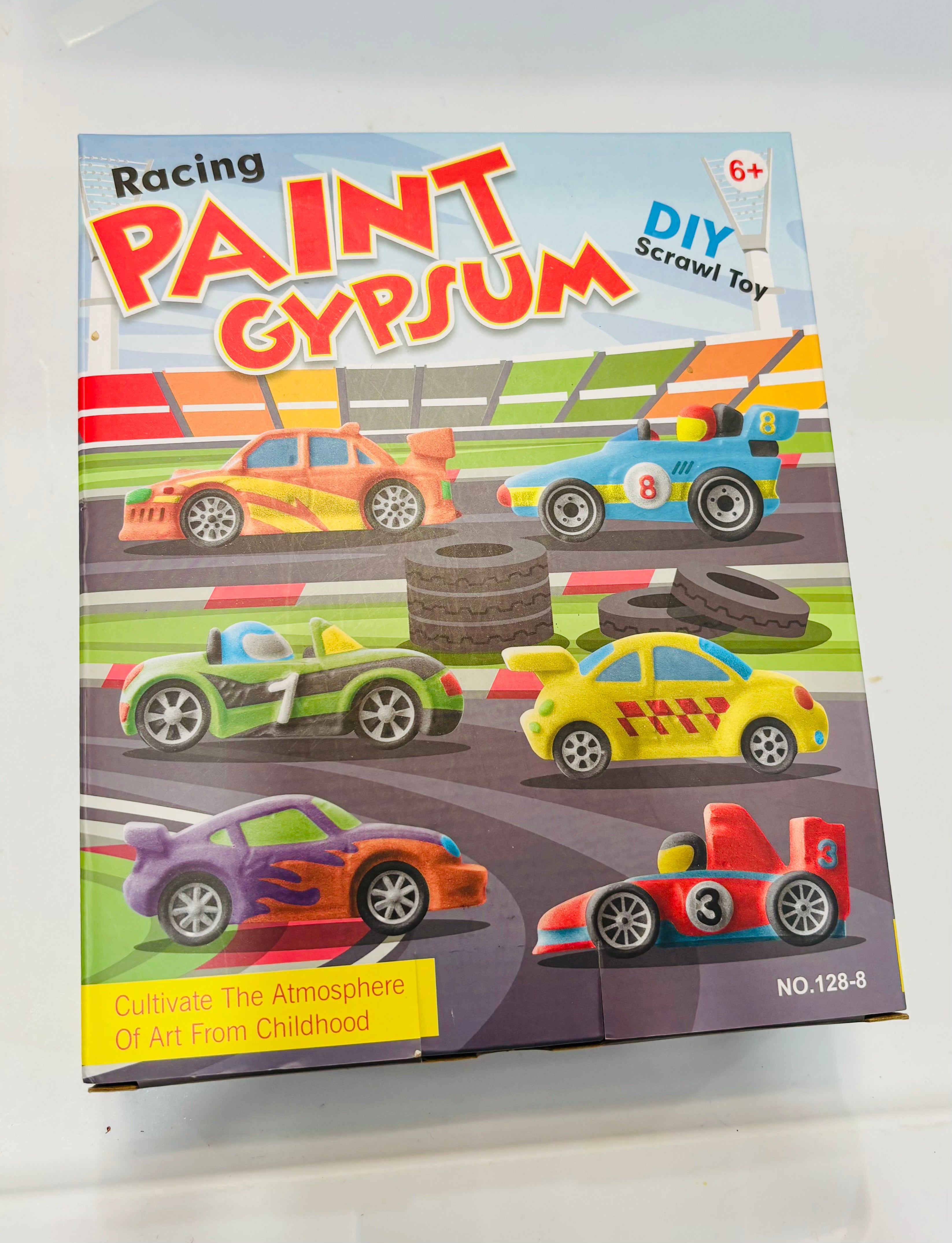DIY Racing Car Paint Kit – Kids Gypsum Painting Craft Toy, Creative Art Activity Set (Age 6+)