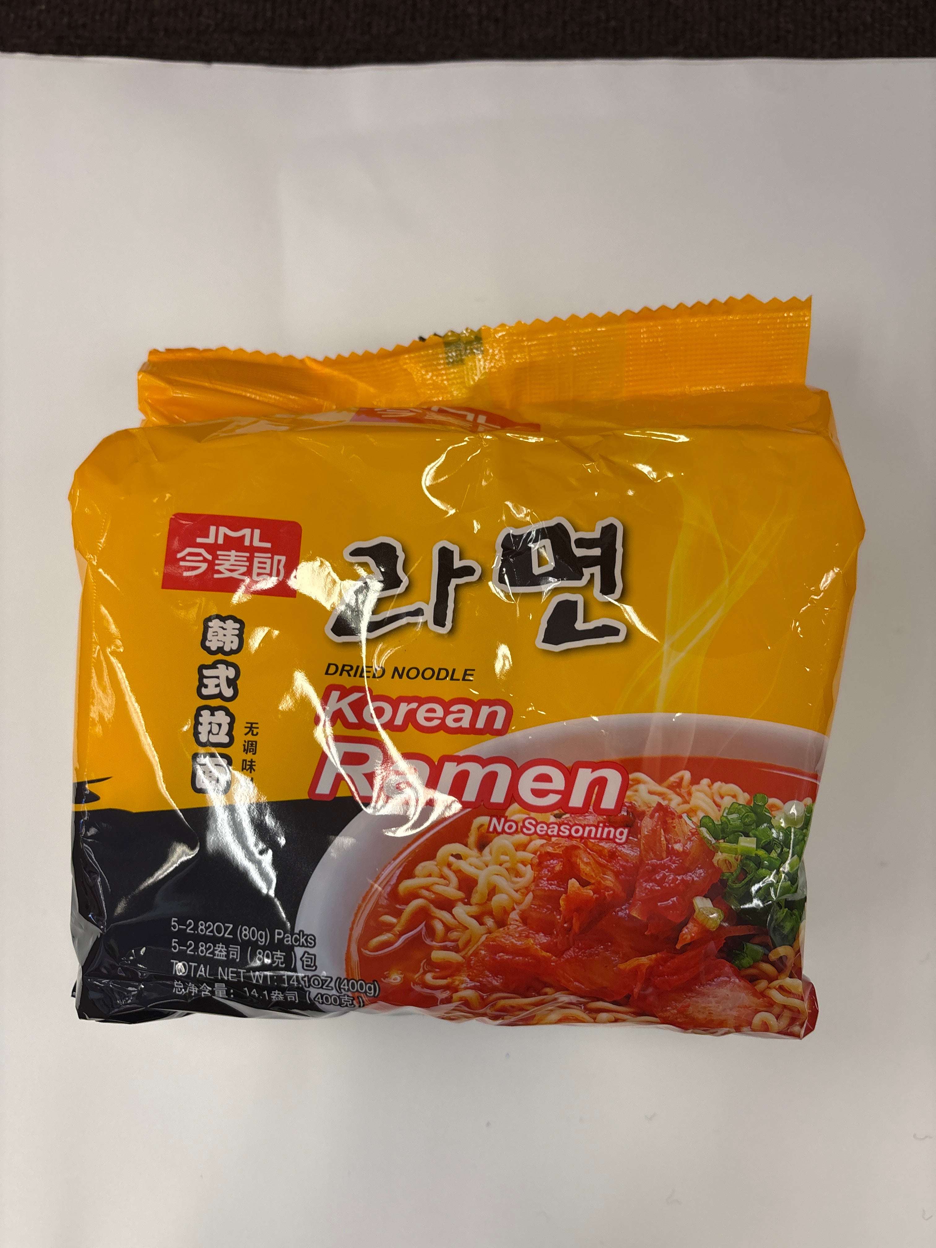JML Dried Noodles Korean Ramen no seasoning 5 bags