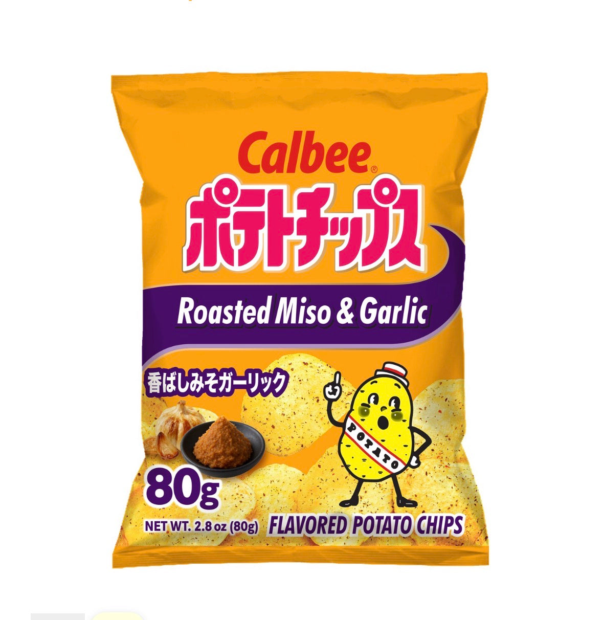 Calbee Roasted Miso Garlic Potato Chips Japanese Snack 80g