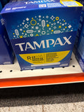 Tampax Regular Absorbency Tampons 20 Count – Unscented with Cardboard Applicator
