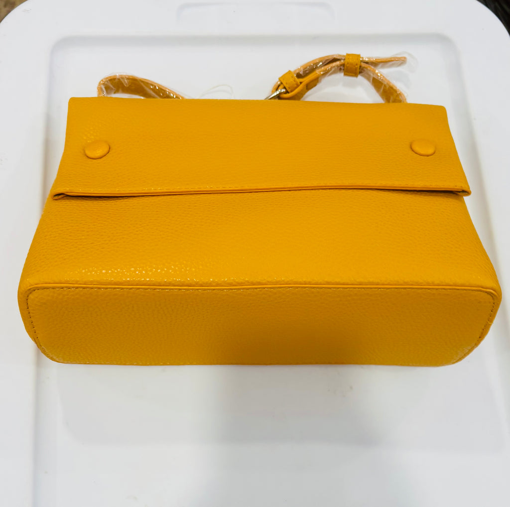 Yellow  Top Handle Handbag Set – Cute Structured Crossbody Purse for Women