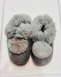 Women’s Fuzzy Slippers – Winter Plush Indoor Warm House Shoes with Pom Pom